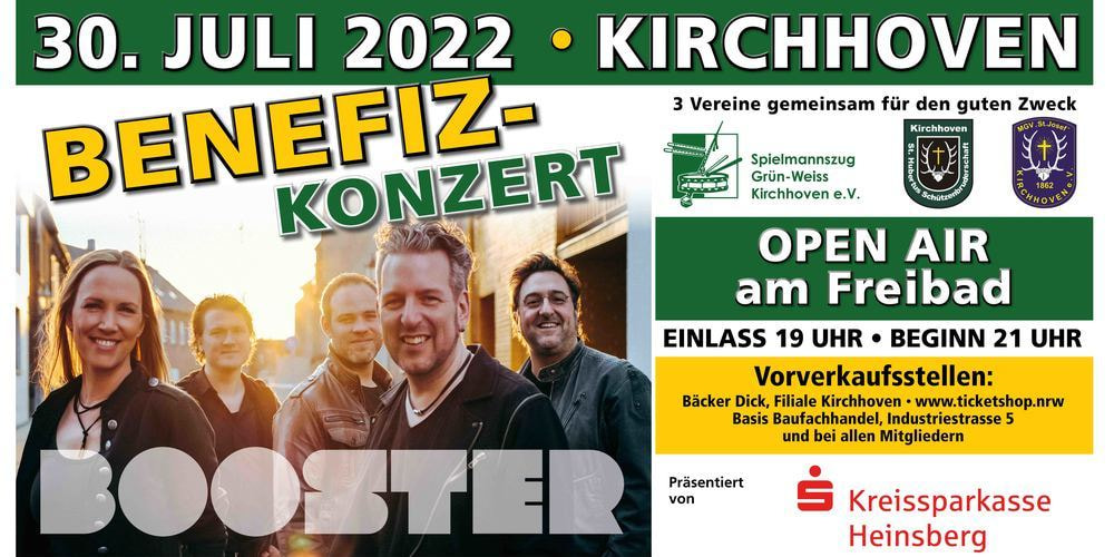 Tickets BOOSTER, Drei Vereine gemeinsam für den guten Zweck in Heinsberg-Kirchhoven