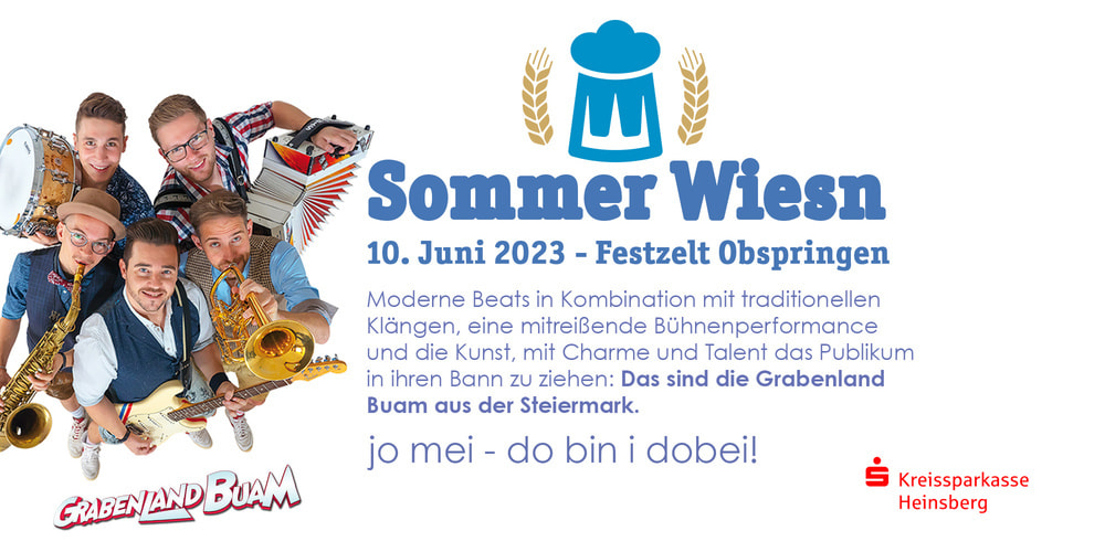 Tickets Sommer Wiesn Obspringen, Mit den Grabenland Buam in Obspringen