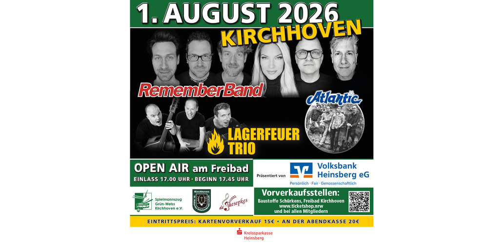 Tickets OPEN-AIR-KIRCHHOVEN, Am Freibad in Heinsberg-Kirchhoven