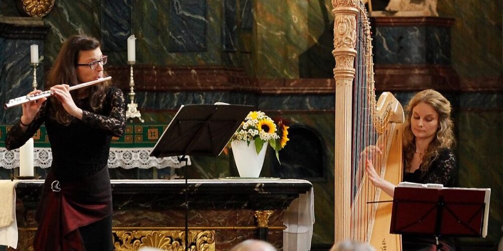 Tickets Schimmernde Adventsklänge mit Harfe und Querflöte, Duo Poétique, Sylvie Ansorge (Querflöte), Giedré Siaulytè (Konzertflöte) in Brüggen